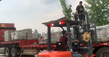 南平 黄金麻冰裂纹，地铺石装车