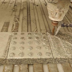 南平 芝麻白花岗岩石材盲人石、盲道石、盲点石