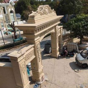 南平 黄金麻荔枝面花岗岩别墅门楼