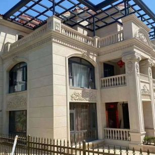 南平 黄金麻花岗岩荔枝面别墅外墙干挂