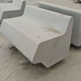 南平 芝麻白花岗岩异形坐凳，石凳