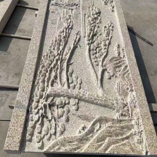 南平 黄金麻雕刻板浮雕迎客松