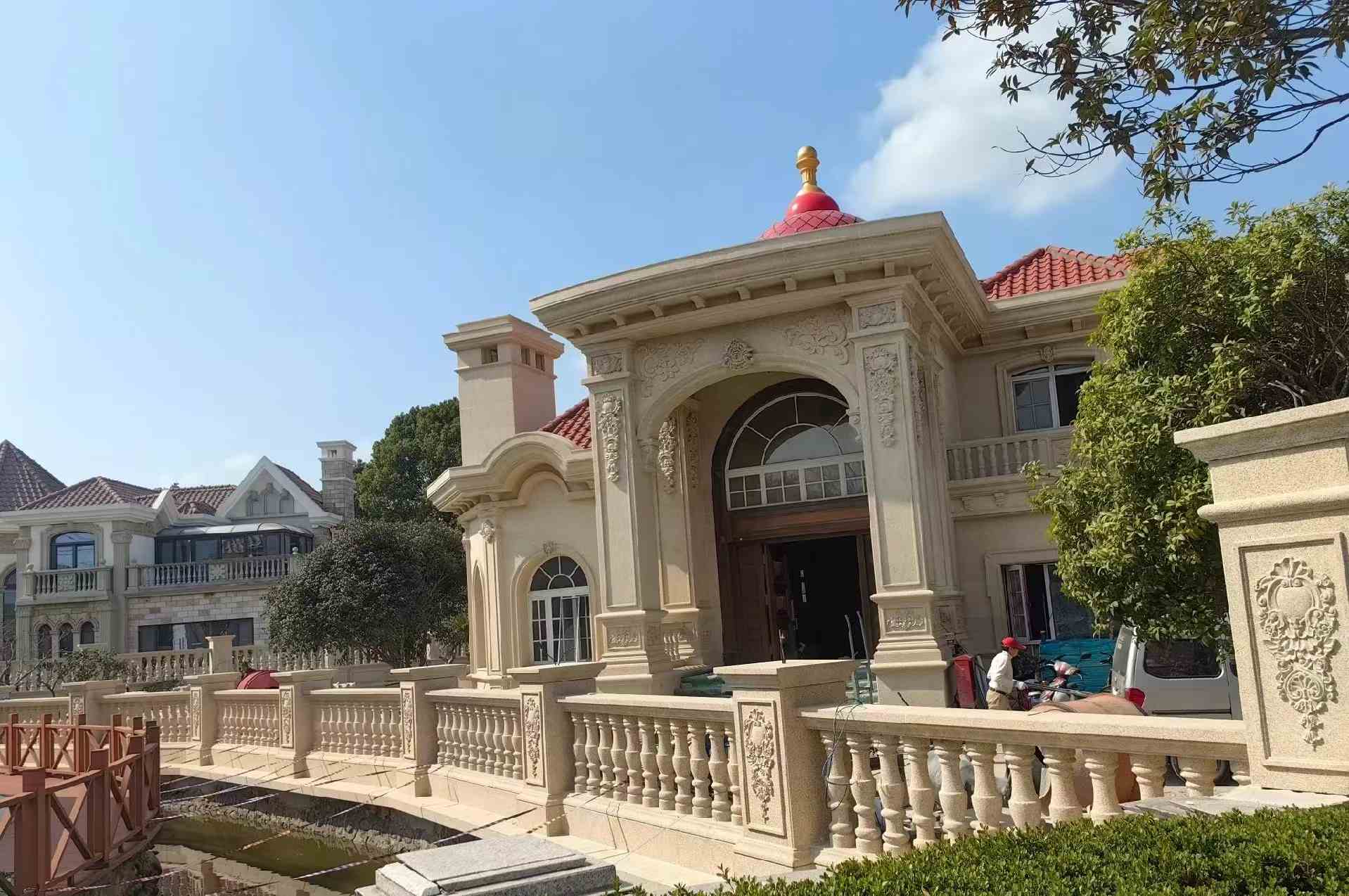 南平 黄金麻花岗岩欧式别墅