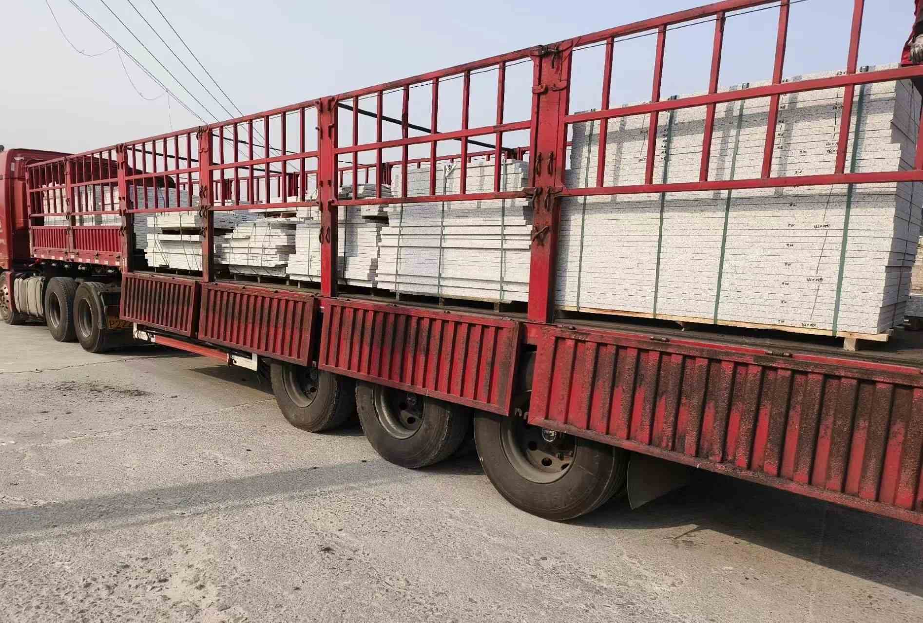 南平 白麻荔枝面外墙干挂，工厂装车日常