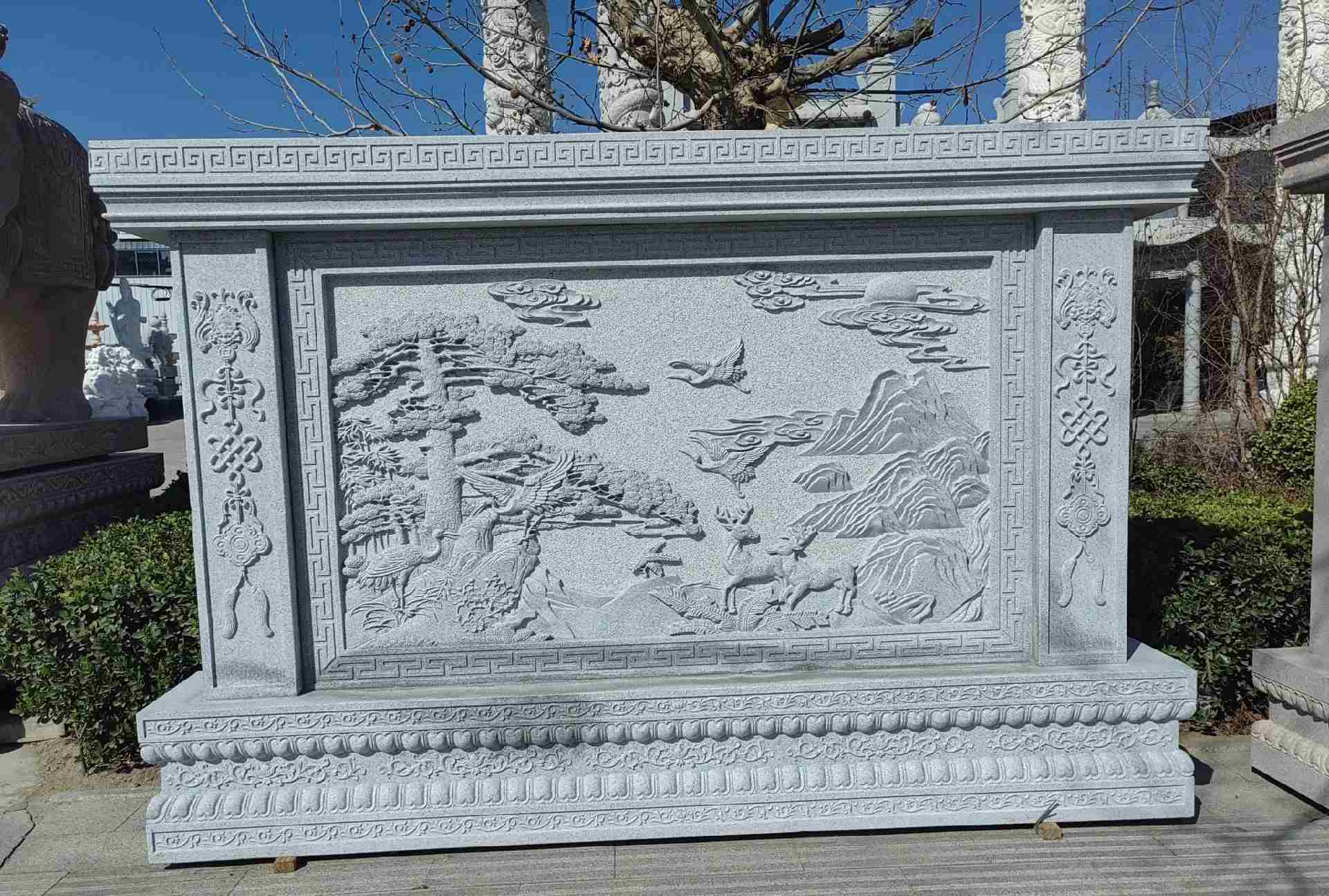 南平 芝麻白大型照壁，屏风，影壁