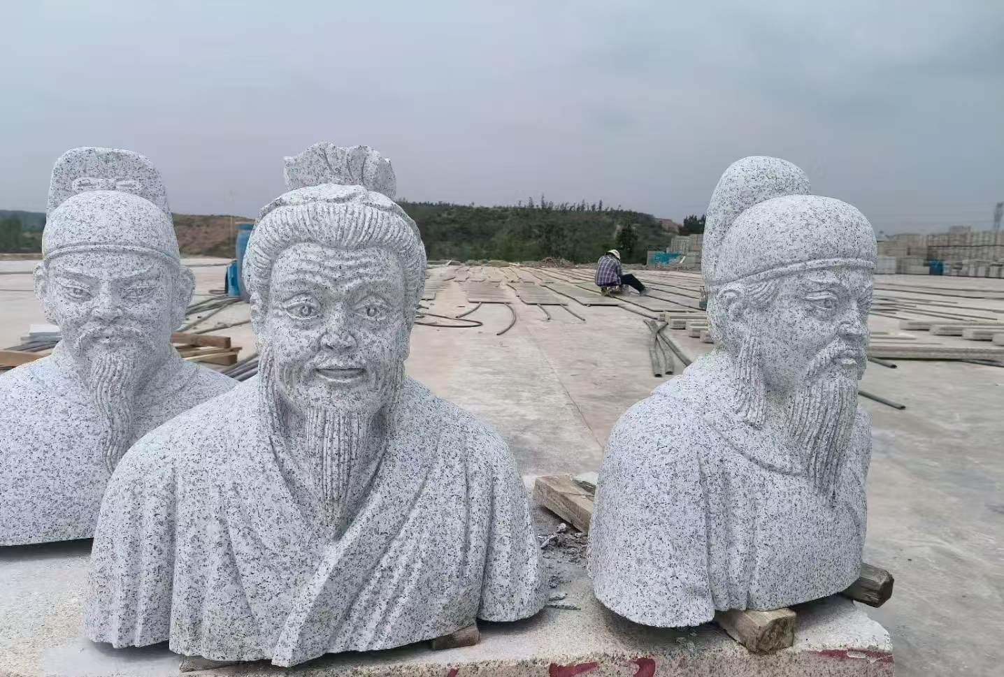 南平 白麻花岗岩石材人物立体雕刻