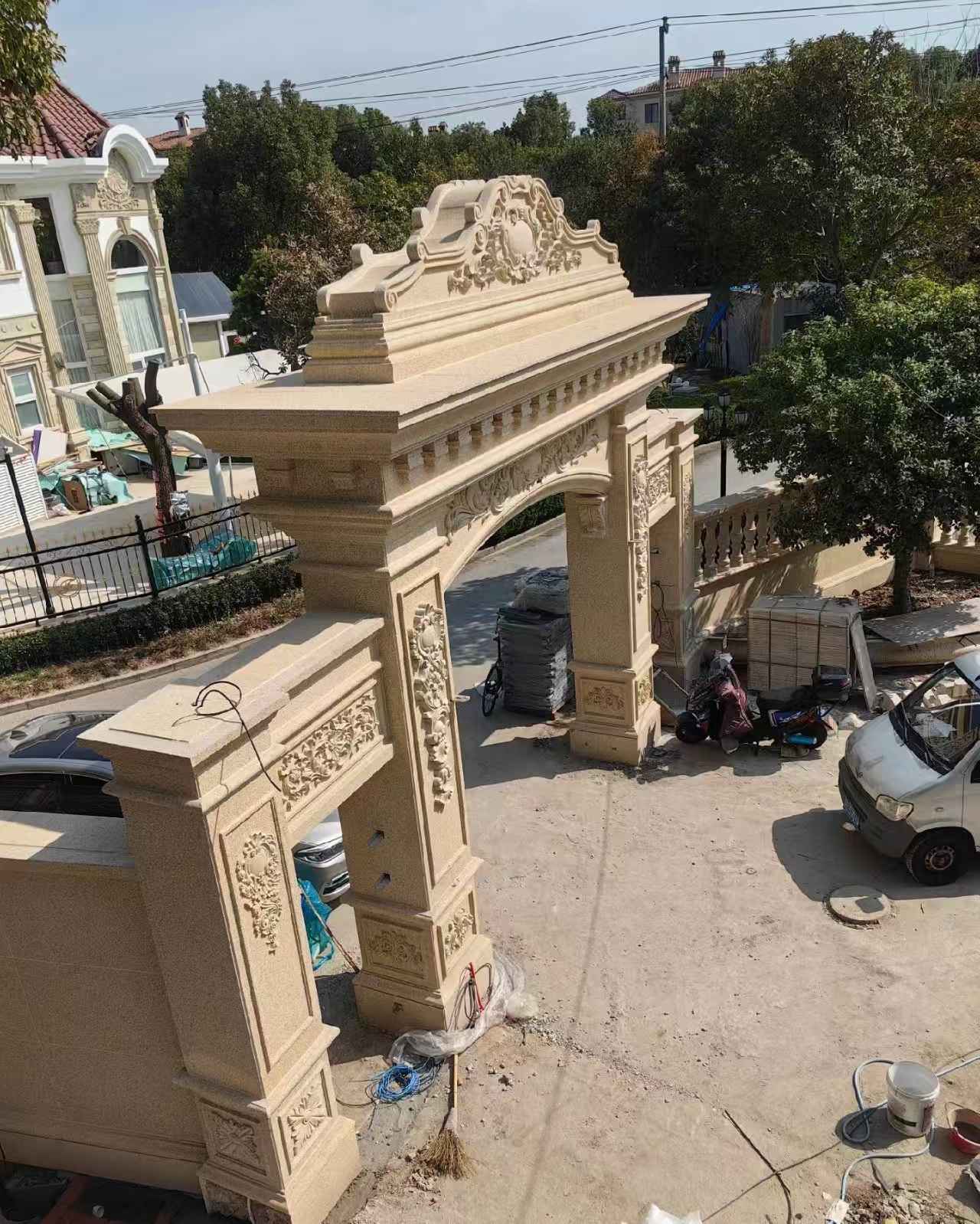 南平 黄金麻荔枝面花岗岩别墅门楼