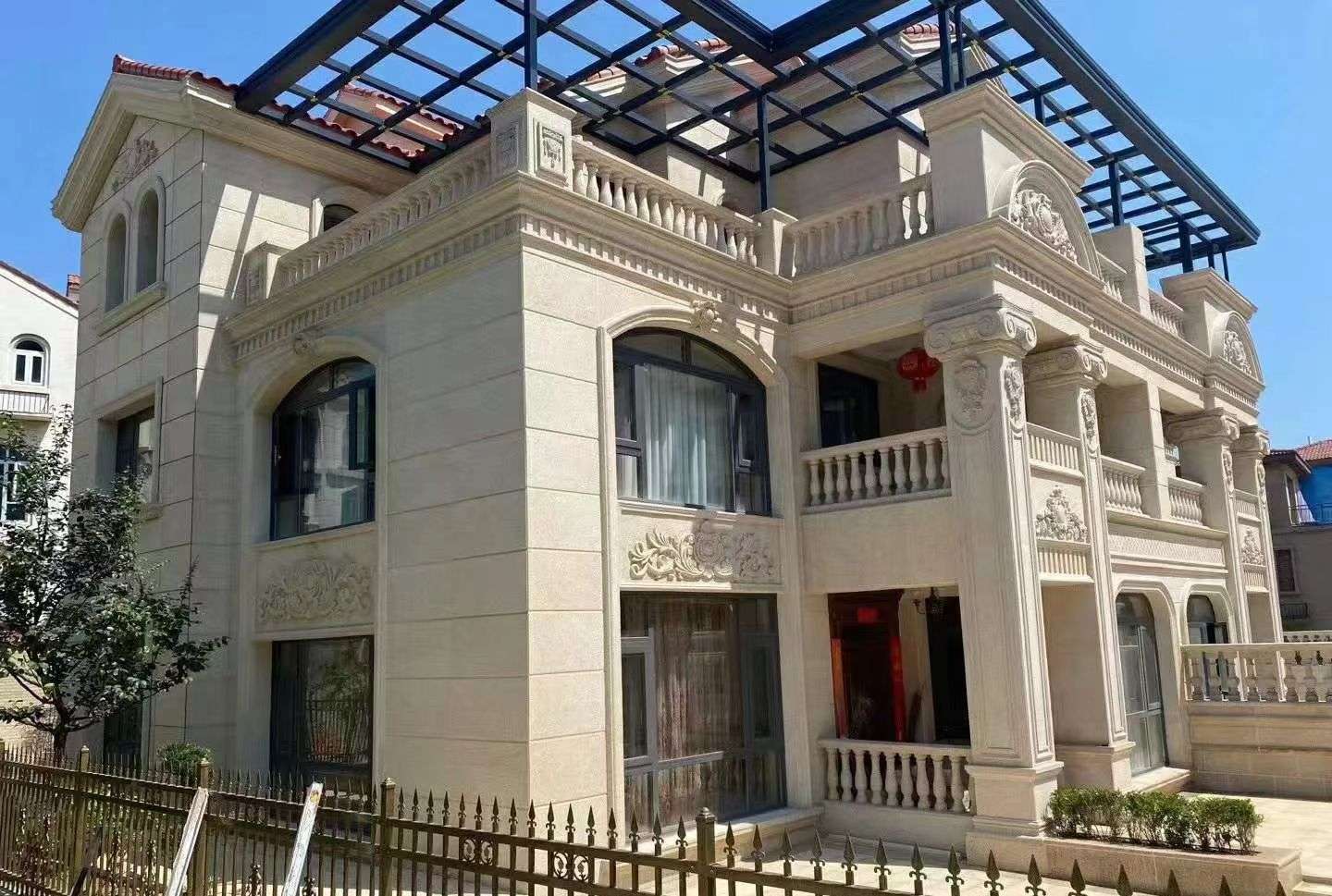 南平 黄金麻花岗岩荔枝面别墅外墙干挂