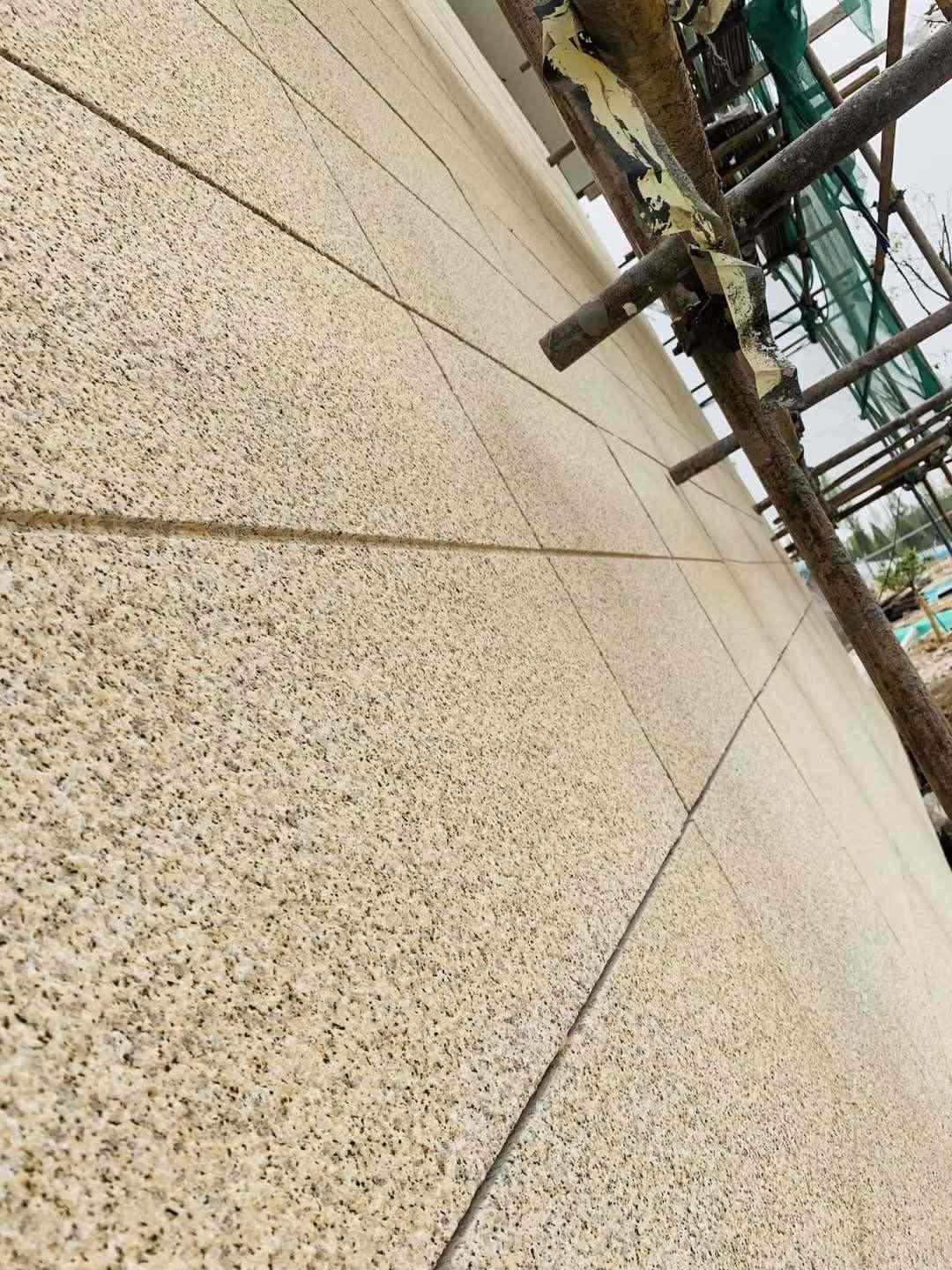 南平 黄金麻花岗岩荔枝面外墙干挂石材效果示例