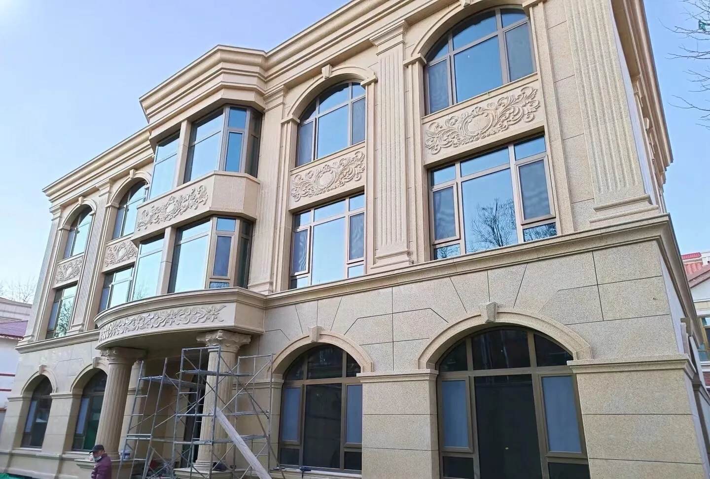 南平 黄金麻花岗岩别墅外墙干挂