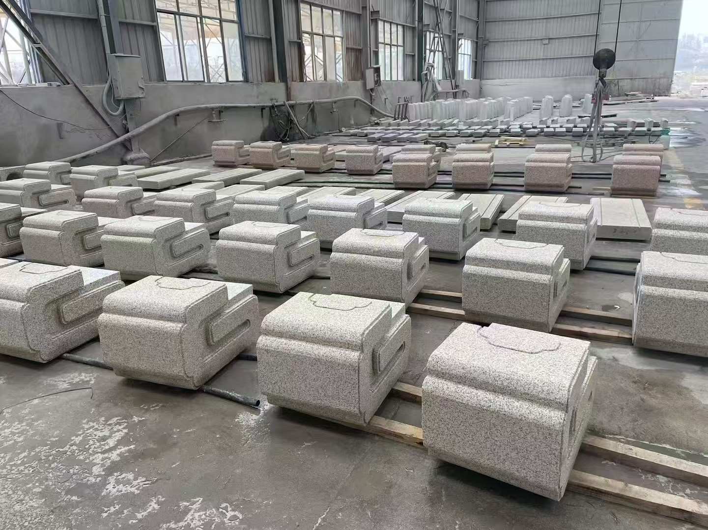 南平 白麻花岗岩异形加工-石凳，坐凳