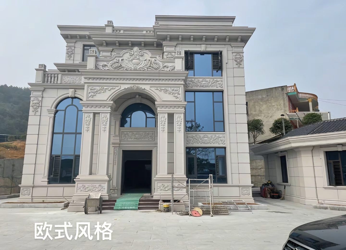 南平 白麻花岗岩别墅外墙干挂